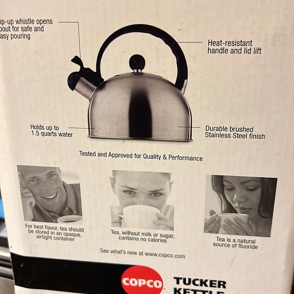 COPCO TUCKER SIX CUPS WHISTLING KETTLE , NEW ! - Picture 4 of 7